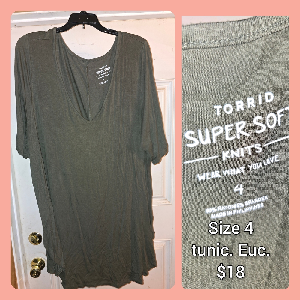 Torrid Olive Green Super Soft Tunic